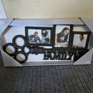 Black Family Key Wall Decor with Photo Frames